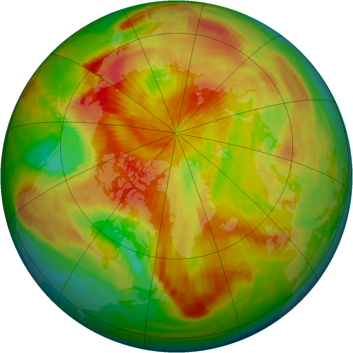 Arctic ozone map for 18 April 2002